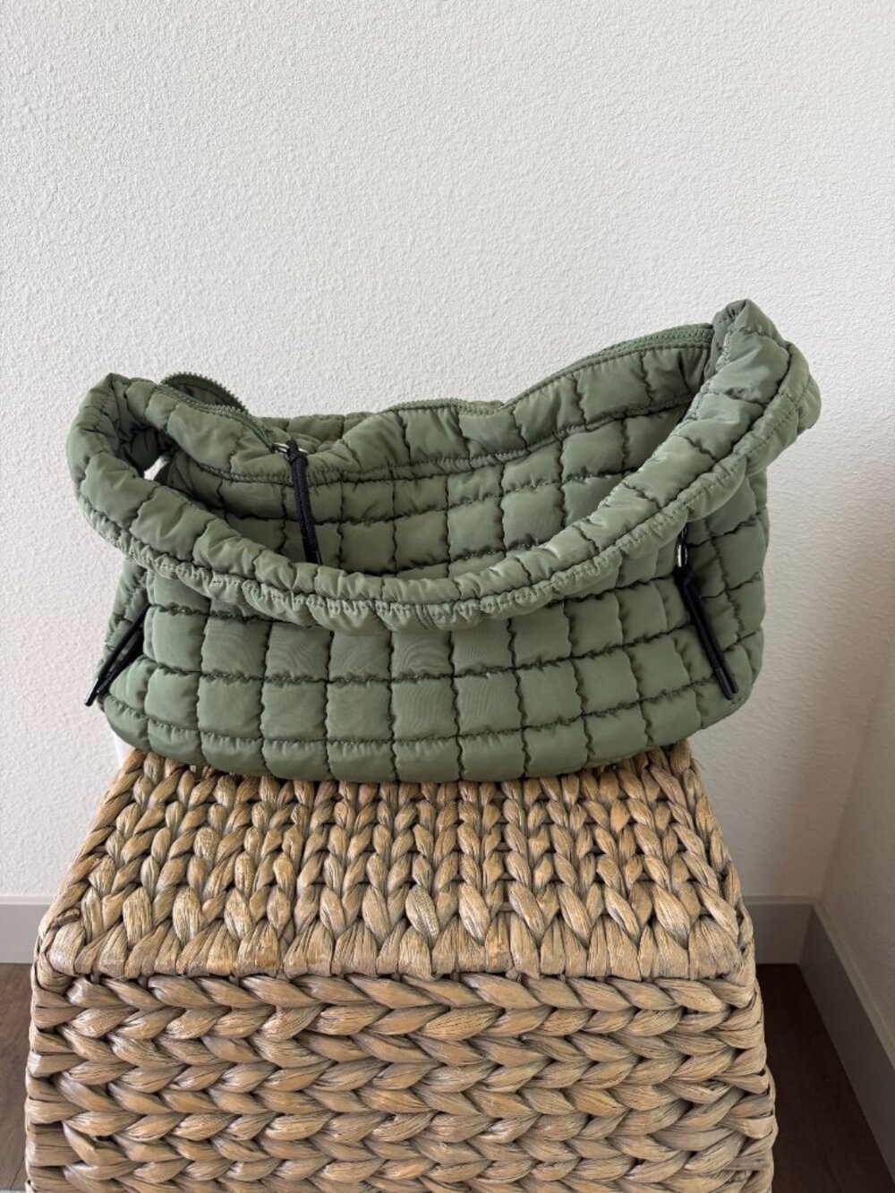 Free People Movement Quilted Carryall Bag — Olive Green - Picture 3 of 5